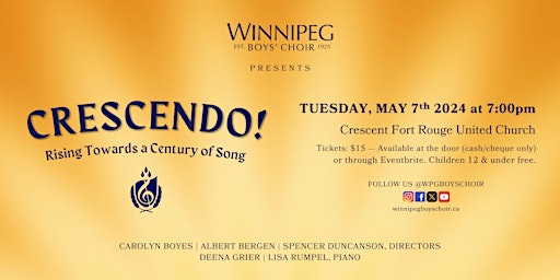 Immagine principale di Winnipeg Boys' Choir presents 'Crescendo!' 