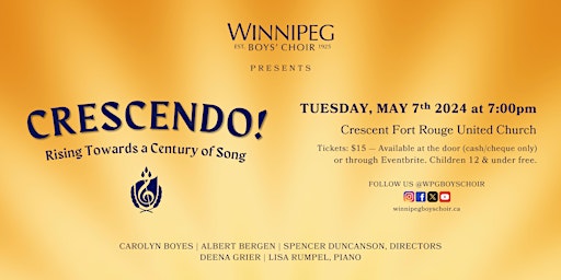 Hauptbild für Winnipeg Boys' Choir presents 'Crescendo!'