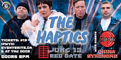 Primaire afbeelding van The Haptics, Danny Echo and China Syndrome at Red Gate