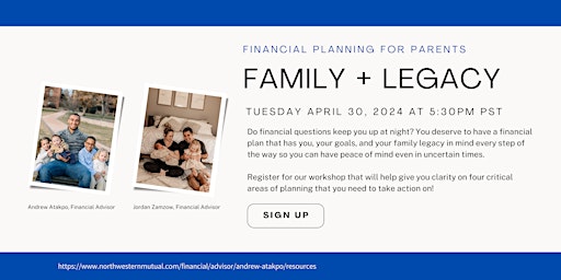 Image principale de Financial Planning For Parents Workshop