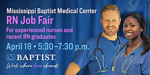 Imagen principal de Mississippi Baptist Medical Center RN Job Fair