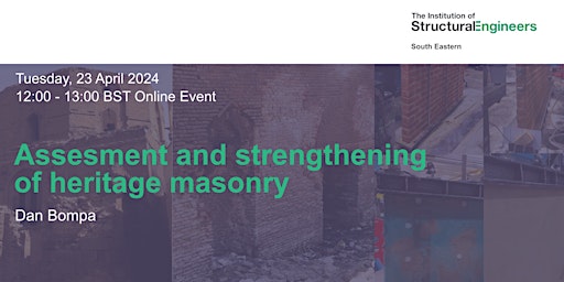 Imagem principal do evento Assessment and strengthening of heritage masonry