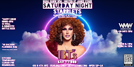 Image principale de IBT’s Saturday Night Starrlets • Hosted by Janee Starr