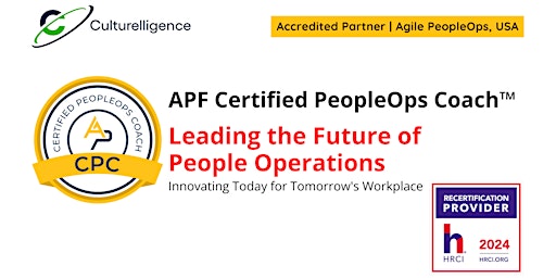 Imagem principal do evento APF Certified PeopleOps Coach™ (APF CPC™) | Apr 23-26, 2024