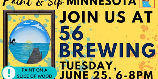 Image principale de June 25 Paint & Sip at 56 Brewing