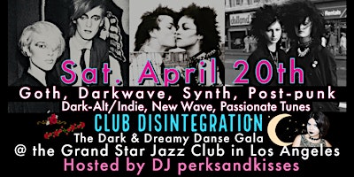 Image principale de Goth, Darkwave, Post-Punk, Synth, New Wave, Alt/Indie Dark & Dreamy Danse