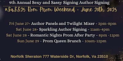 #SaSS25 Rom Prom Weekend Event primary image