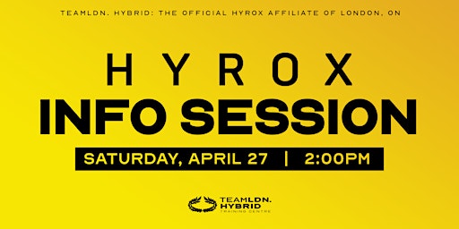Imagem principal do evento TEAMLDN. HYBRID: HYROX Info Session