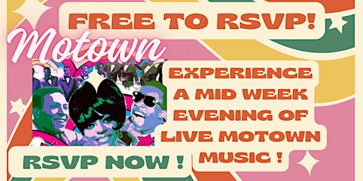 Imagem principal de Experience the Magic of Motown Live Social Mixer & Dinner/Drinks![West End]