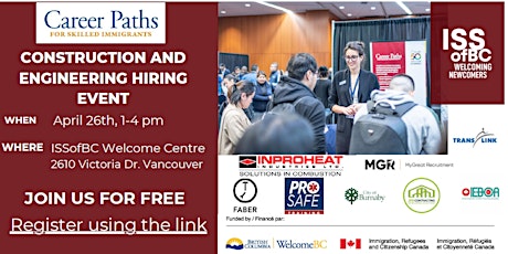 ISSofBC CONSTRUCTION and ENGINEERING EVENT for Skilled Immigrants