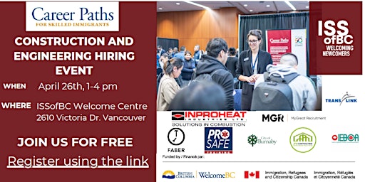 ISSofBC CONSTRUCTION and ENGINEERING EVENT for Skilled Immigrants primary image