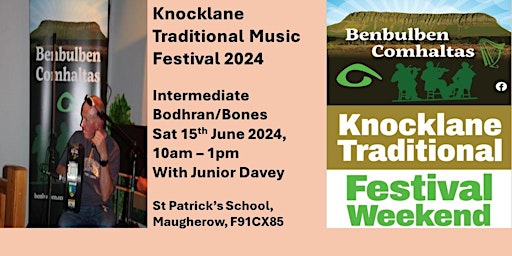 Primaire afbeelding van Knocklane Festival 2024 Workshop -Bodhran (Intermediate)