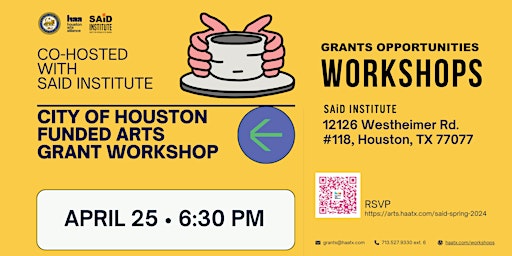 Image principale de GRANTS WORKSHOPS: Learn about City of Houston-funded Grants