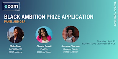 Primaire afbeelding van Black Ambition Prize Application Panel and Q&A