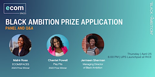 Black Ambition Prize Application Panel and Q&A primary image