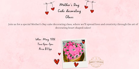 Mother's Day Heart Cake Decorating