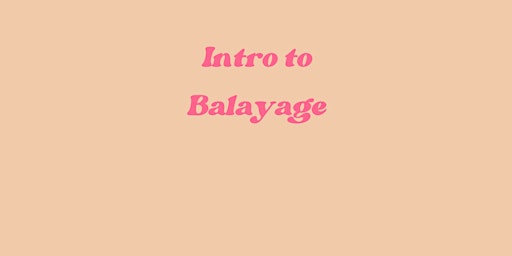 Imagen principal de Intro to Balayage