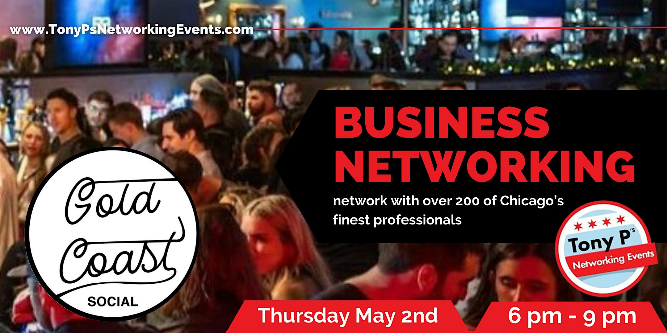 Tony P’s May Business Networking Event at Gold Coast Social: Thurs May 2nd