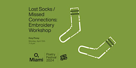 Imagem principal do evento Lost Socks / Missed Connections: Embroidery Workshop