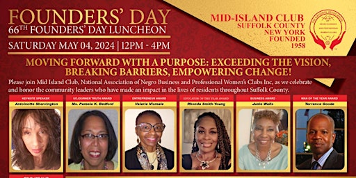 Imagem principal do evento 66th Founder's Day Luncheon - The Mid-Island Club