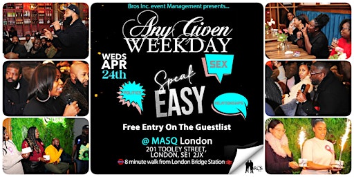 Imagen principal de AnyGivenWeekday SpeakEasy - Weds 24th April ‘24