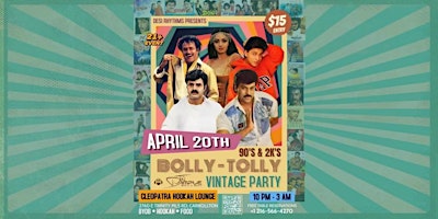 Imagem principal do evento 90's & 2K's BOLLY-TOLLY VINTAGE PARTY with @DJ DIMPLE