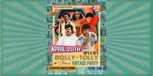 Primaire afbeelding van 90's & 2K's BOLLY-TOLLY VINTAGE PARTY with @DJ DIMPLE