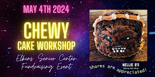Image principale de FUNDRAISING EVENT! Chewy Cake Workshop; Support our Senior Center!