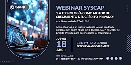 Webinar: "La tecnología como motor de crecimiento del Crédito Privado"