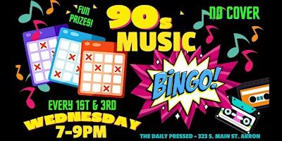 90s MUSIC BINGO! primary image