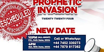 Imagem principal de EWUSIE BROOKMAN MINISTRIES PRESENTS UK PROPHETIC INVASION 2024