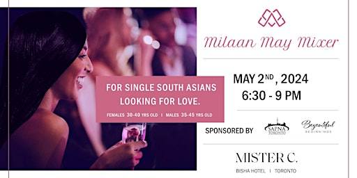 Imagen principal de Milaan's May South Asian Singles Mixer