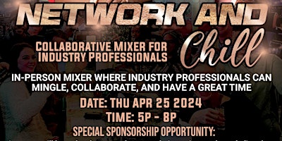 Imagem principal de Network and Chill: Collaborative Mixer for Industry Professionals