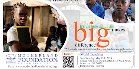 Motherland Foundation Inc, Inaugural launching