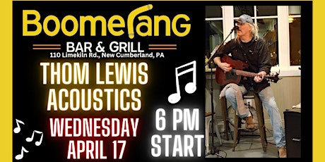 Live Music: Thom Lewis Acoustics @ Boomerang Bar  primärbild