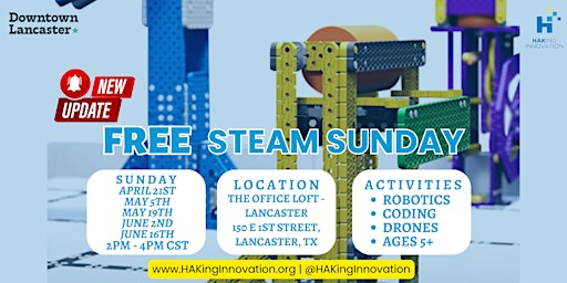[FREE] STEAM Sunday: Crafts & Technology for Kids (5/19) Lancaster  primärbild