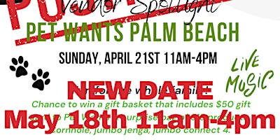 Imagem principal de Free event: Vendor Spotlight- Pet Wants Palm Beach