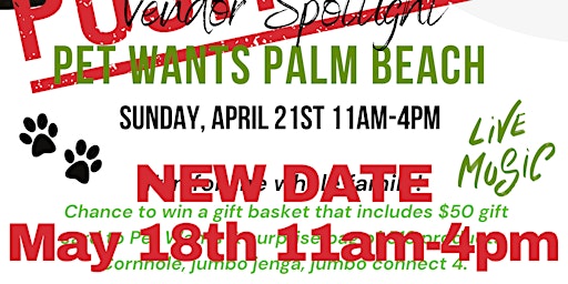 Image principale de Free event: Vendor Spotlight- Pet Wants Palm Beach