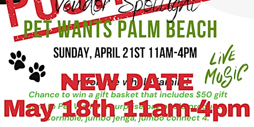 Imagem principal de Free event: Vendor Spotlight- Pet Wants Palm Beach