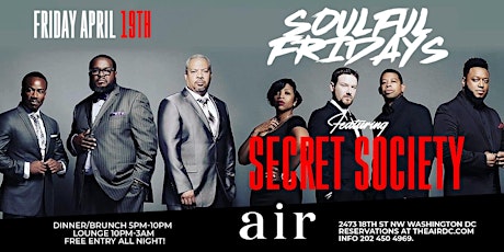 Secret Society Performing Live at Air - Friday, April 19th