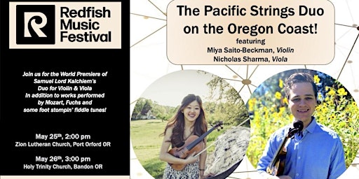 Hauptbild für Pacific Strings Duo: Miya Saito-Beckman & Nicholas Sharma