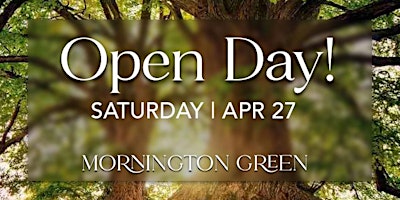 Open Day at Mornington Green | April 27th primary image
