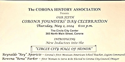 CORONA FOUNDERS DAY CELEBRATION primary image