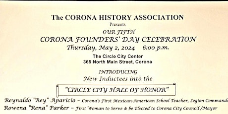 CORONA FOUNDERS DAY CELEBRATION