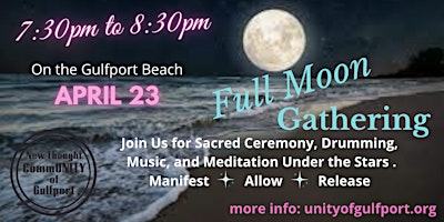 Full Moon Ceremony on Gulfport Beach primary image