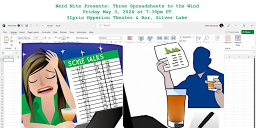 Primaire afbeelding van Nerd Nite Presents: Three Spreadsheets to the Wind