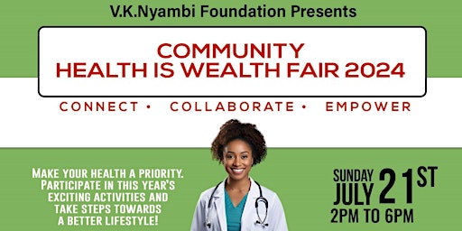 Primaire afbeelding van Free Community Health is Wealth Fair
