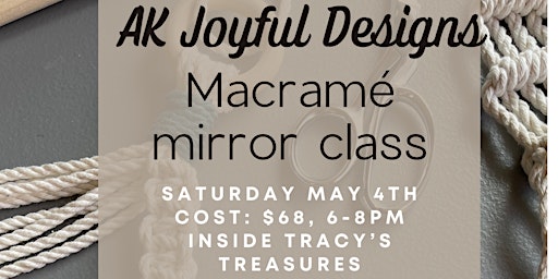Imagem principal do evento Macramé Mirror Class with AK Joyful Designs