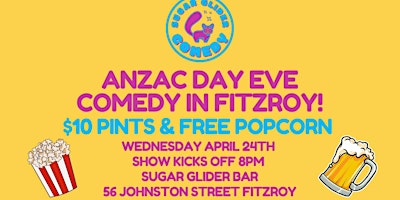 COMEDY IN FITZROY - ANZAC DAY EVE primary image