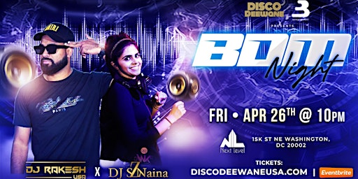 Imagem principal do evento BOLLYWOOD DANCE MUSIC (BDM) NIGHT ft. DJ RAKESH X DJ SZNAINA